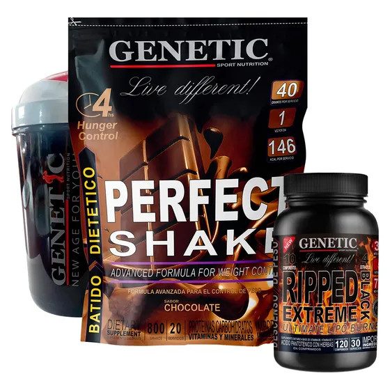 Batido Perfect Shake Reemplaza Comida + Ripped Burn Quemador