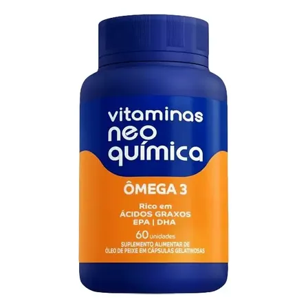 Neo Química Ômega 3 1000mg 60 Cápsulas Gelatinosas Suplemento Alimentar Sem Sabor