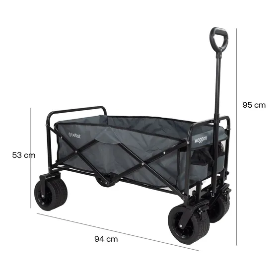 Carro Plegable Multiuso Playa Jardin Camping Bebesit Color Gris