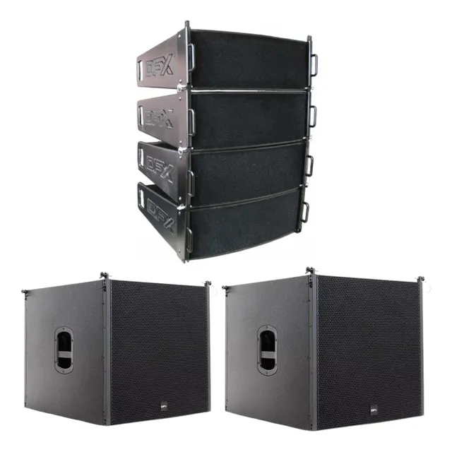 Sistema Line Array Activo Dfx Sound 3200w Con Dsp