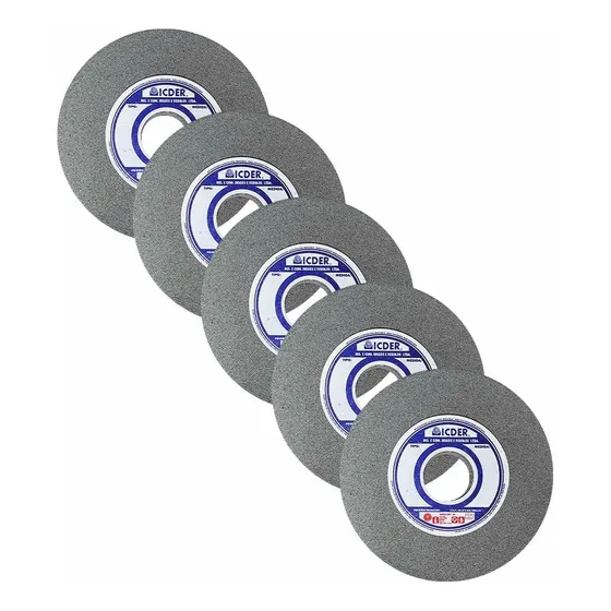 Kit 05 Un Rebolo Esmeril 6 Pol 152,4x25,4x31,8 Gr120 Icder