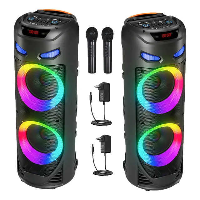 2pcs Grande Subwoofer Bocina Recargable Bluetooth Eq 100w