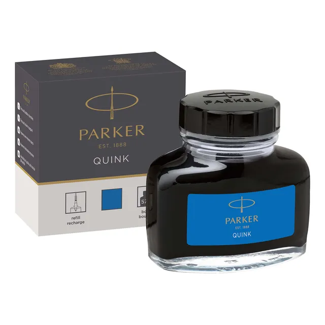 Botella De Tinta Permanente Quink 59 Ml Azul