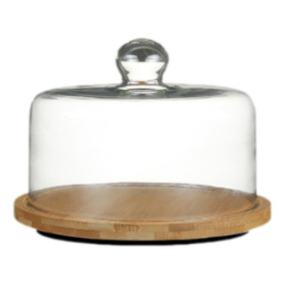 Soporte De Pastel De Madera Con Soporte De Cupcake De Domo Soporte De Pastel De Madera Con Soporte De Cupcake De Domo