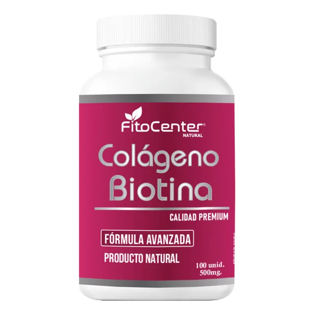 Colageno Biotina Fitocenter Natural 500mg 100 Capsulas
