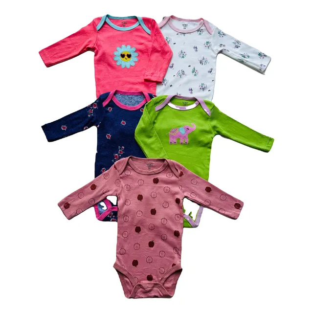 Set De Bodys Manga Larga Para Niña 