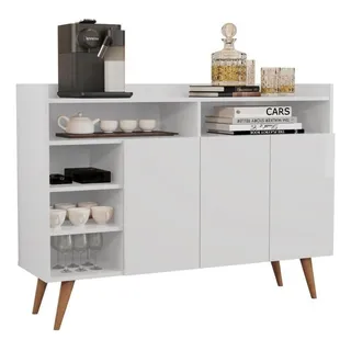 Buffet Aparador 3 Portas Retro Celta Branco 13550 Germai Buffet Aparador 3 Portas Retro Celta Branco 13550 Germai