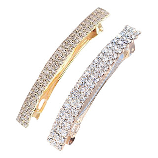 Paquete De 2 Clips De Cristal De Broche De Pelo Francés Con Paquete De 2 Clips De Cristal De Broche De Pelo Francés Con