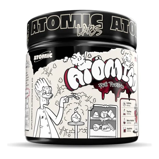 Atomic Labs Atômico 300g 60 doses Sabor Frutas Vermelhas Suplemento Nutricional em pó