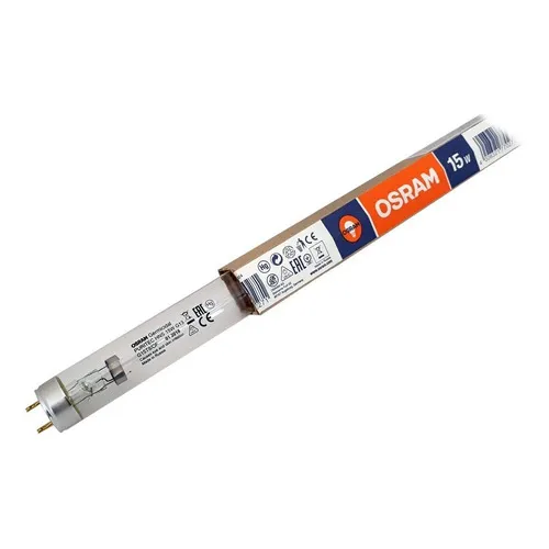 Lámpara germicida tubular fluorescente UV -c de Osram, 15 W, G13, color blanco N/A
