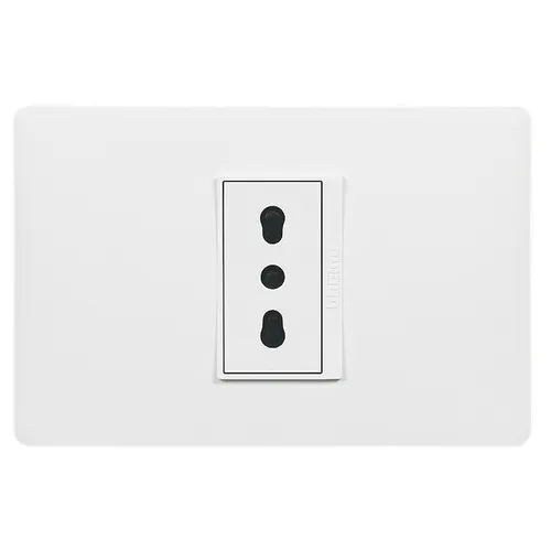 Tomacorriente Simple 16A Luzica Armado Bticino PU1180 Color Blanco