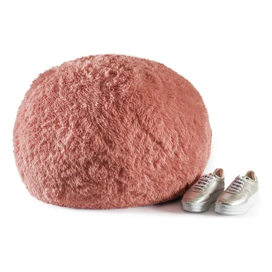 Puff Ultrasuave De Peluche Chico Everest Deep Rose Vianney Color Rosa