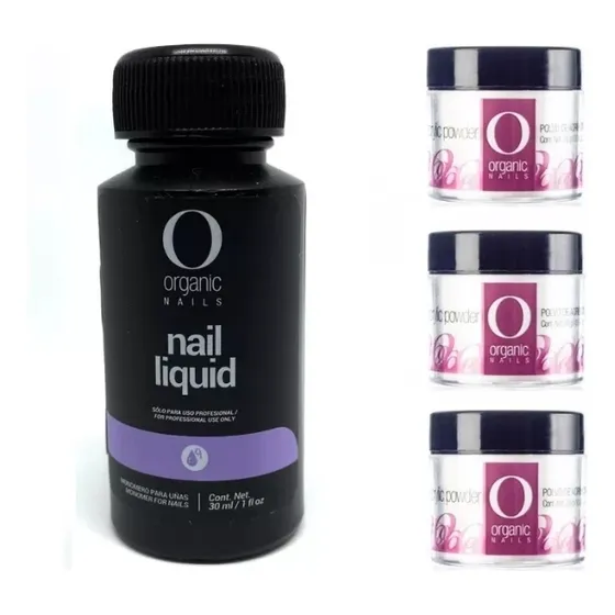 Monómero 30ml Y 3 Polimeros 7 G Organic Nails