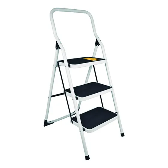 Escalera Pretul 3 Peldaños Banqueta Hierro Con Goma Mf Shop