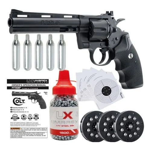 Revolver Airsoft .357 Colt Python 4.5 Co2 Bbs 4.5mm Xchws P