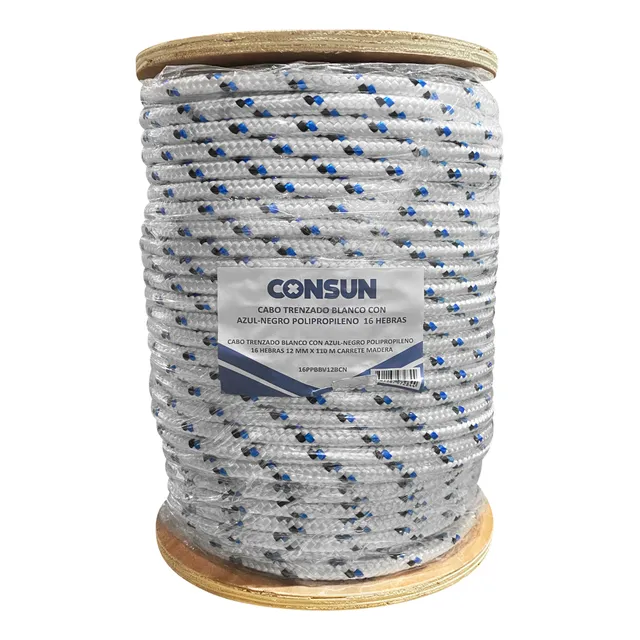 Cabo Trenzado De Polipropileno 16 Hebras 12mm X 110m Consun
