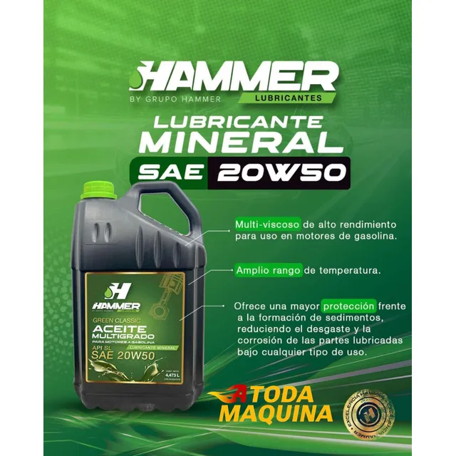 Aceite Galon 20w50 Mineral Hammer