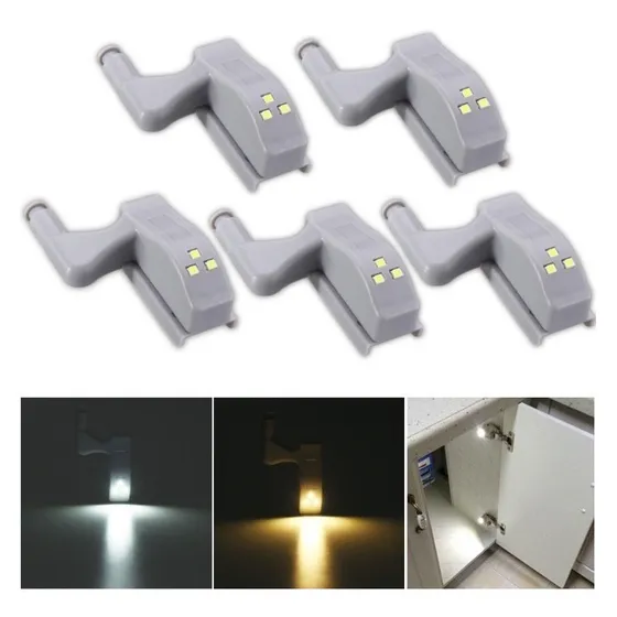Lampara Led Gabinete Armario Cocina Baño Alcoba X5 Unidades