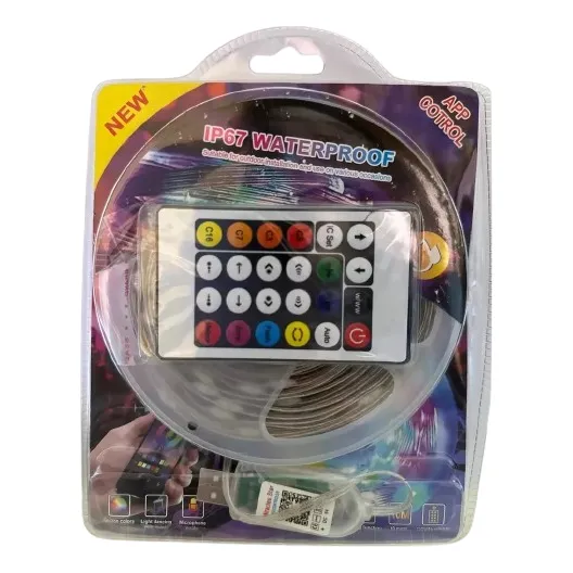 Cinta Led Carrete De Luz 5 Metros Rbg Con Control Usb App