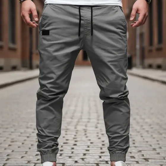 Pantalón Cargo Jogger Casual Twill Algodón Para Hombre