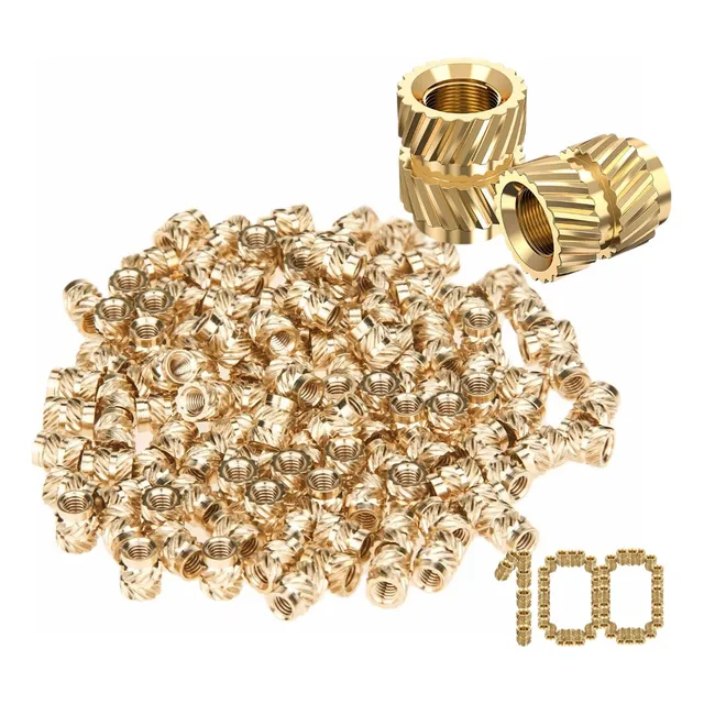 Kit 100 Unidades Inserto Metálico De Rosca M3 Impressões 3d