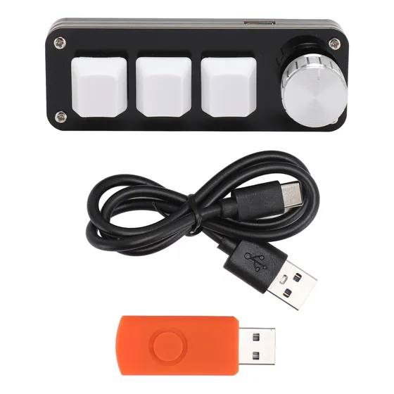 * Mini Teclado De 3 Teclas Com Botão De Programação