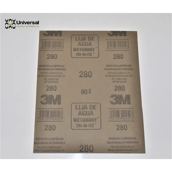 Lija 3m Grano # 280   Original - (4 Pack)