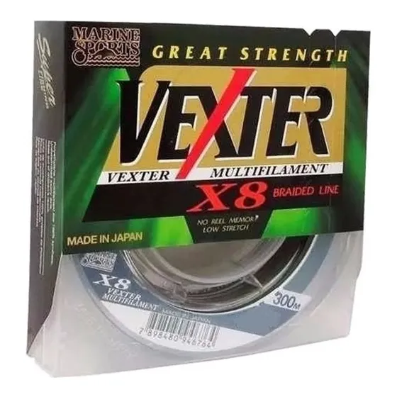 Linha Pesca Multifilamento Vexter X8 0.15mm 15lb 300m 8 Fios