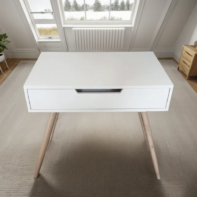 Escritorio Nórdico Moderno Con Cajón