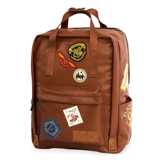 Mochila Harry Potter Travel Mooving Color Marrón Diseño De La Tela Lisa