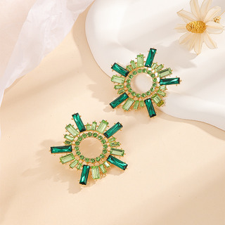 Pendientes De Girasol Para Mujer Con Incrustaciones De Aleac Pendientes De Girasol Para Mujer Con Incrustaciones De Aleac