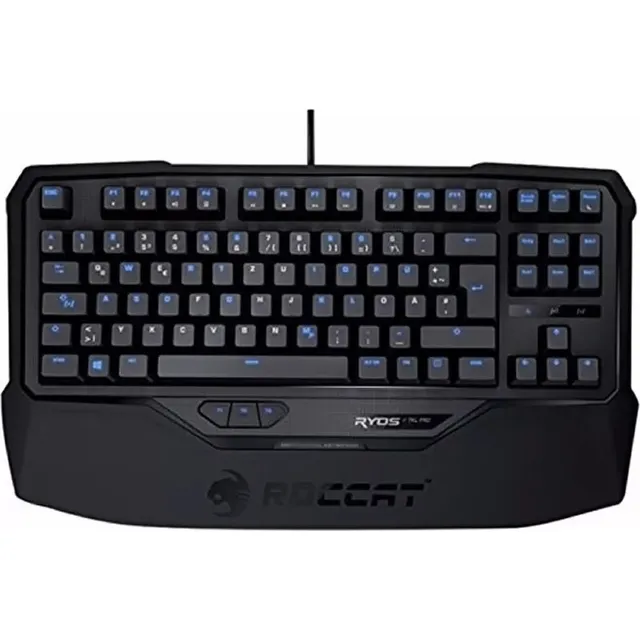 Teclado Gamer Roccat Ryos Tkl Pro Mecanico Luz Cherry Mx Teclado Marrón Idioma Inglés