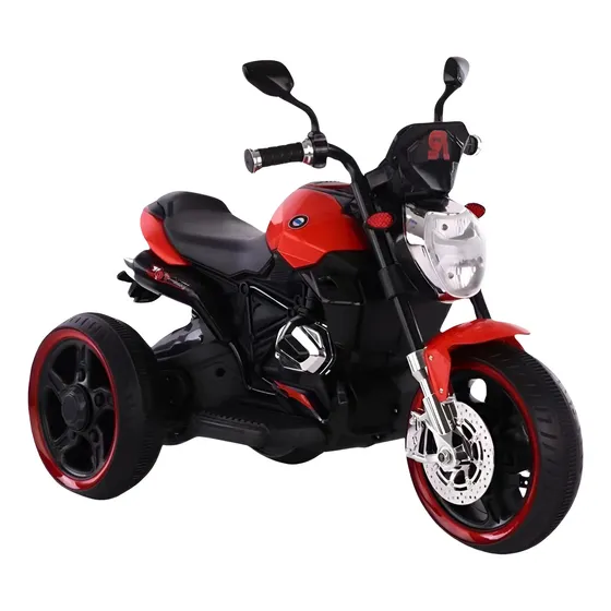 Moto A Batería 6v Con Luz Led Y Sonidos 30kg Trimoto Color Rojo