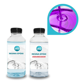 Resinas Epóxi 1kg + Corante Violeta Transparente Ag Resinas Epóxi 1kg + Corante Violeta Transparente Ag