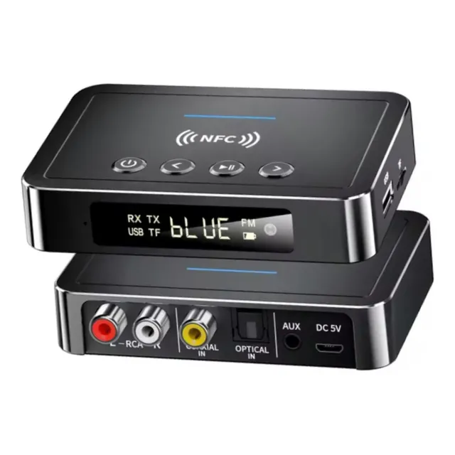 Bluetooth Receptor Transmisor 5.0 Nfc Fm Usb Rca Optical M6