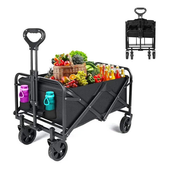 Carrito Vagón Plegable Portátil Multiusos Resistente Cámping
