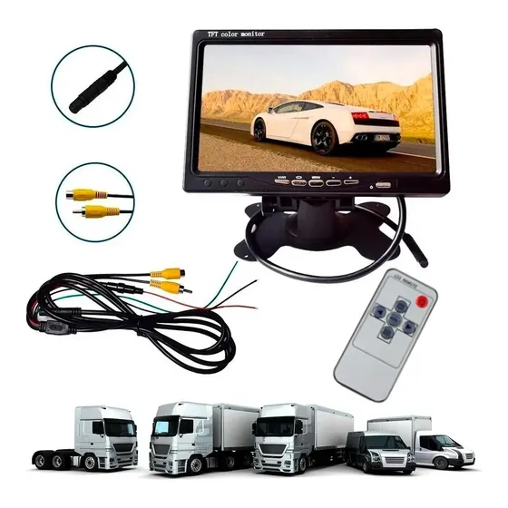 Pantalla Monitor Tft 7 Pulg Para Auto Camion Vigilancia
