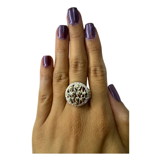 Anillo De Plata 925 Y Oro