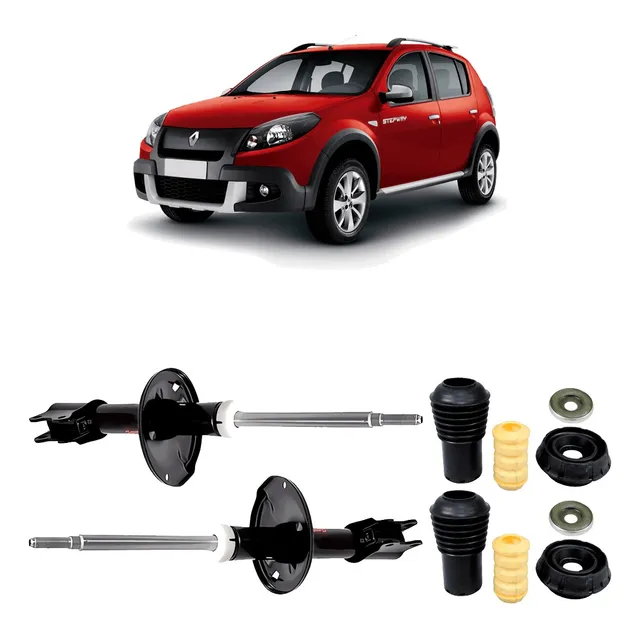 Par Amortecedor+kit Dianteiro Sandero Stepway 2011 2012 2013