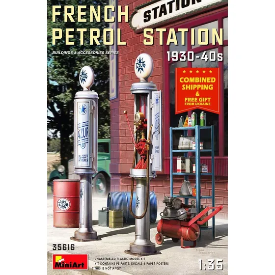 Miniart 1 35 Estacion Gasolina Francesa