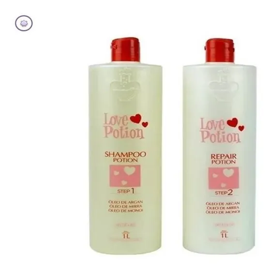 Progressiva Love Potion ( 2 X 1000ml ) Fragrância do tratamento perfumado Cor de cabelo todos
