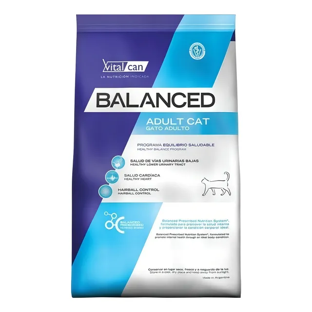 Alimento Vitalcan Balanced para gato adulto sabor mix de 7.5 kg