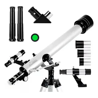 Telescópio AstronÎmico Refrator Profissional Com Tripé Cor Cinza/preto Telescópio AstronÎmico Refrator Profissional Com Tripé Cor Cinza/preto