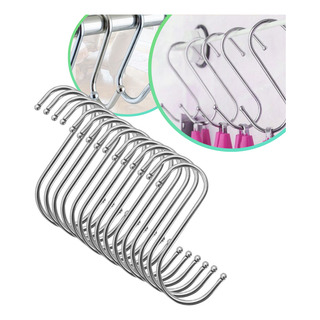 Kit 15 Ganchos Multiuso Tipo S Aço Inox Organizador Cozinha Kit 15 Ganchos Multiuso Tipo S Aço Inox Organizador Cozinha