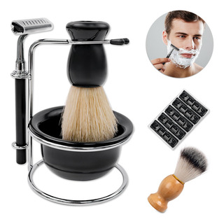 Kit Para Rasurar Hombre Jabon Para Afeitar Acero Inox Brocha Kit Para Rasurar Hombre Jabon Para Afeitar Acero Inox Brocha