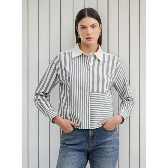 Camisa Mujer Manga Larga Chevignon 712f001 Azul