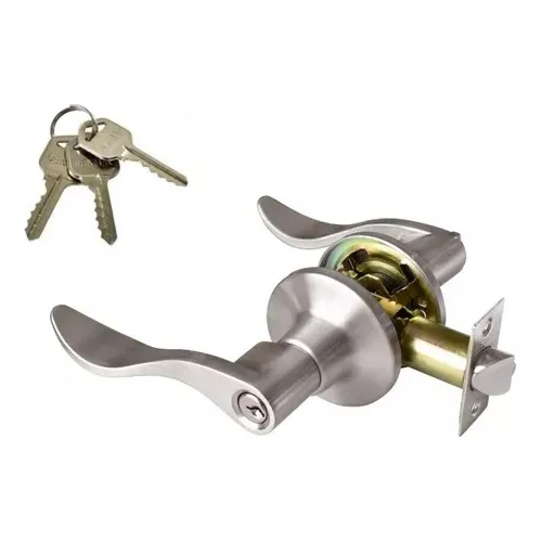 Cerradura Chapa Manija Puerta Recamara Niquel Dexter