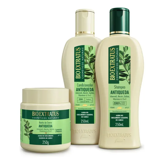 Kit Trio Jaborandi Antiqueda (250ml/g) Bio Extratus