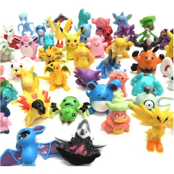 Kit 100 Pokemones 3-5cm Pokemon Juego Niños Muñecos