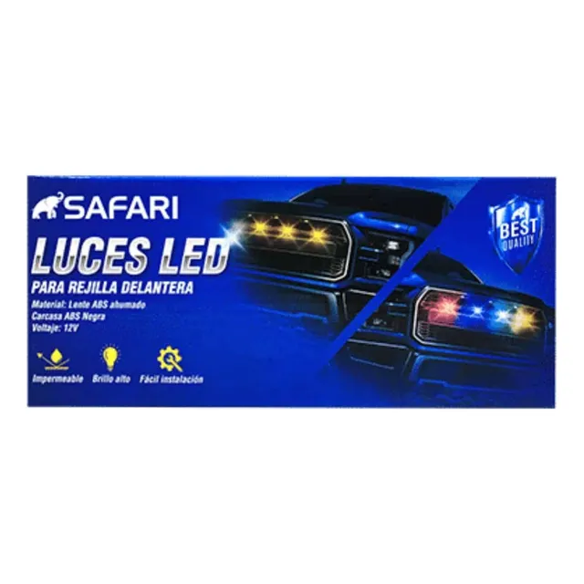 Luces Led P/rejilla Frontal Carcasa Negra 12v 4pcs Rgb -